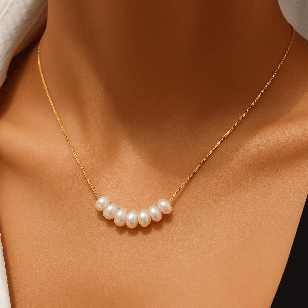 Aurora Pearl Necklace – Elegant Freshwater Pearl Jewelry view 5
