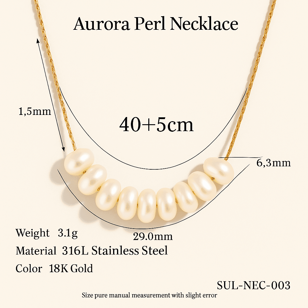 Aurora Pearl Necklace – Elegant Freshwater Pearl Jewelry view 6
