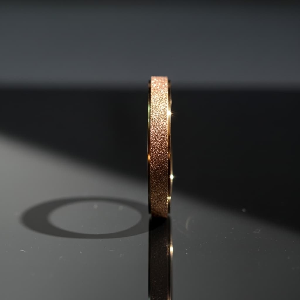 Rose Gold Sparkle Ring – Stainless Steel Luxury Band view 3