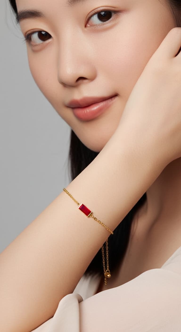 Volcano Bracelet – Fiery Red Stone Jewelry view 4