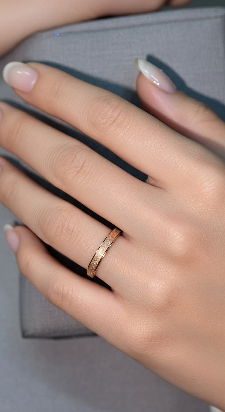 Rose Gold Sparkle Ring – Stainless Steel Luxury Band view 6