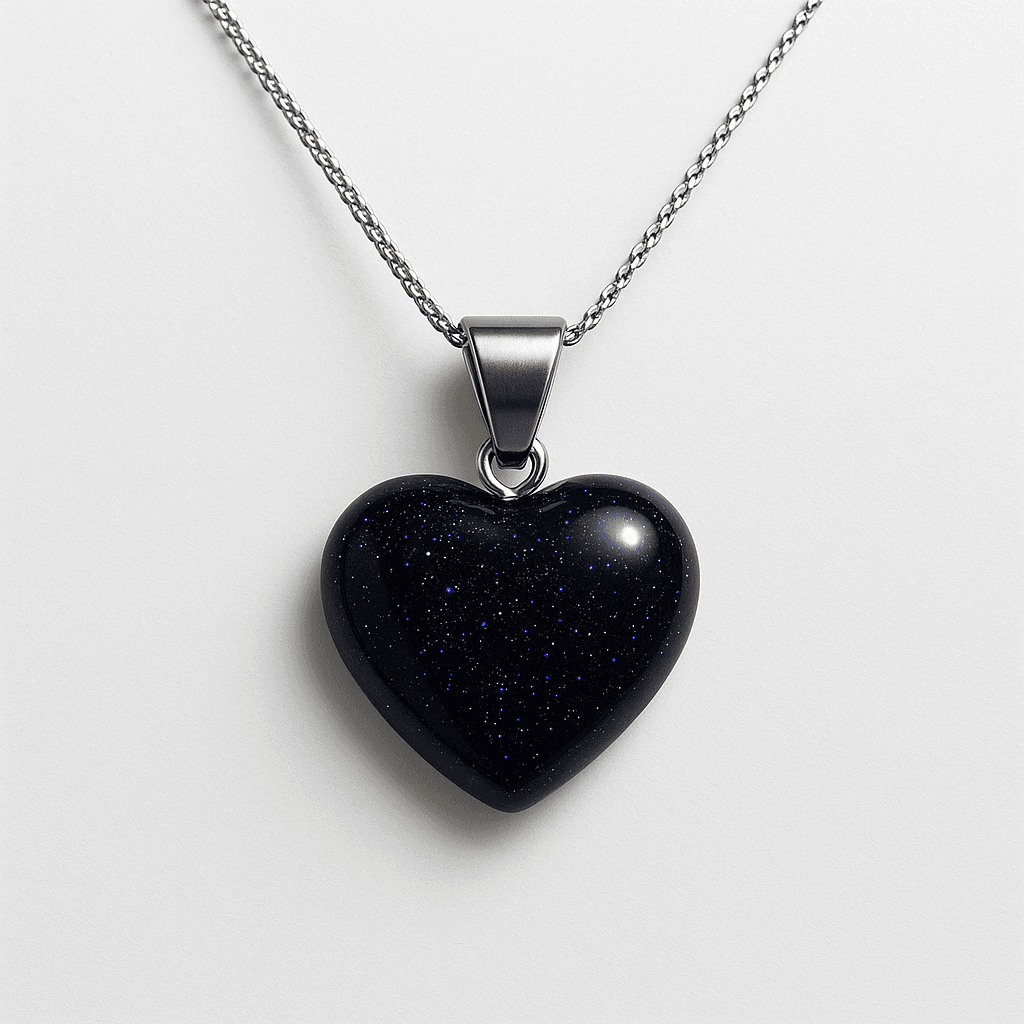 Blue Sandstone Heart Necklace – Stone of Ambition view 6