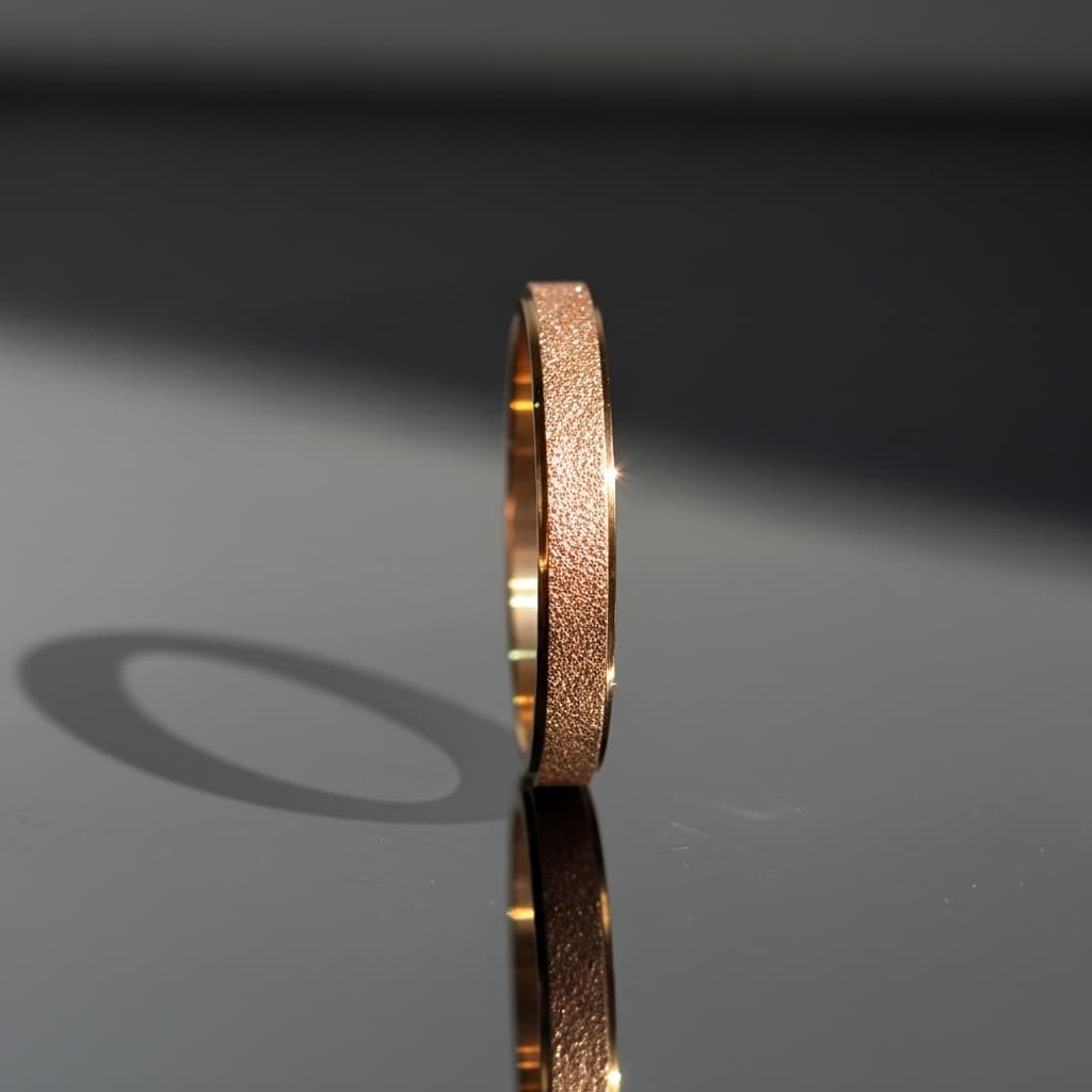 Rose Gold Sparkle Ring – Stainless Steel Luxury Band view 5