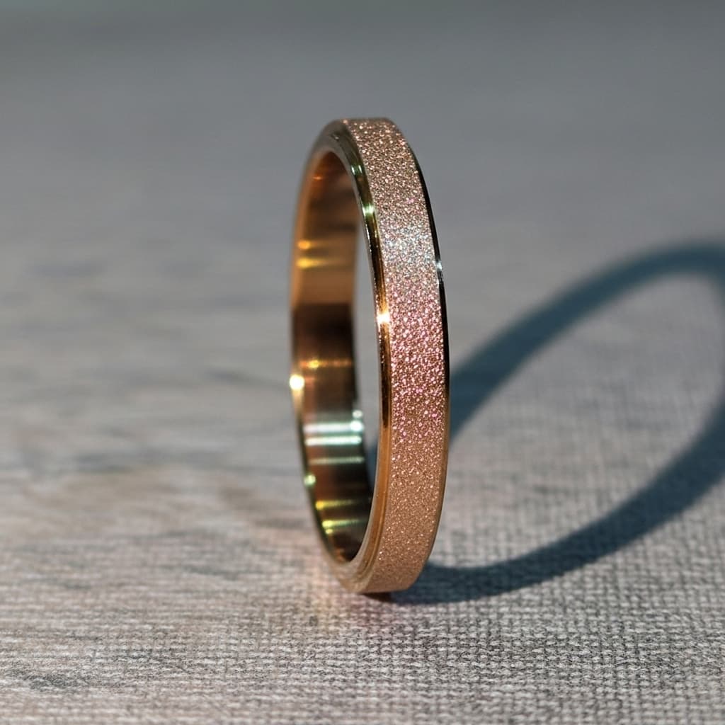 Rose Gold Sparkle Ring – Stainless Steel Luxury Band