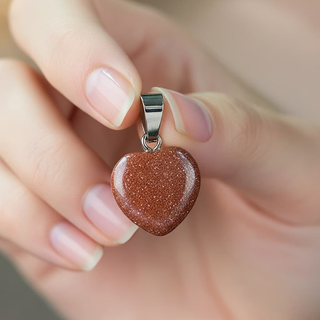 Gold Sandstone Pendant – Sparkling Natural Stone view 2