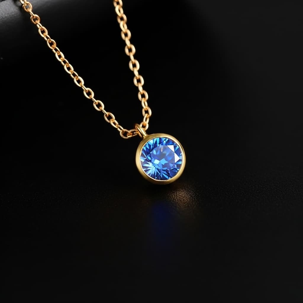 Light Sapphire Necklace – Serenity & Elegance view 9