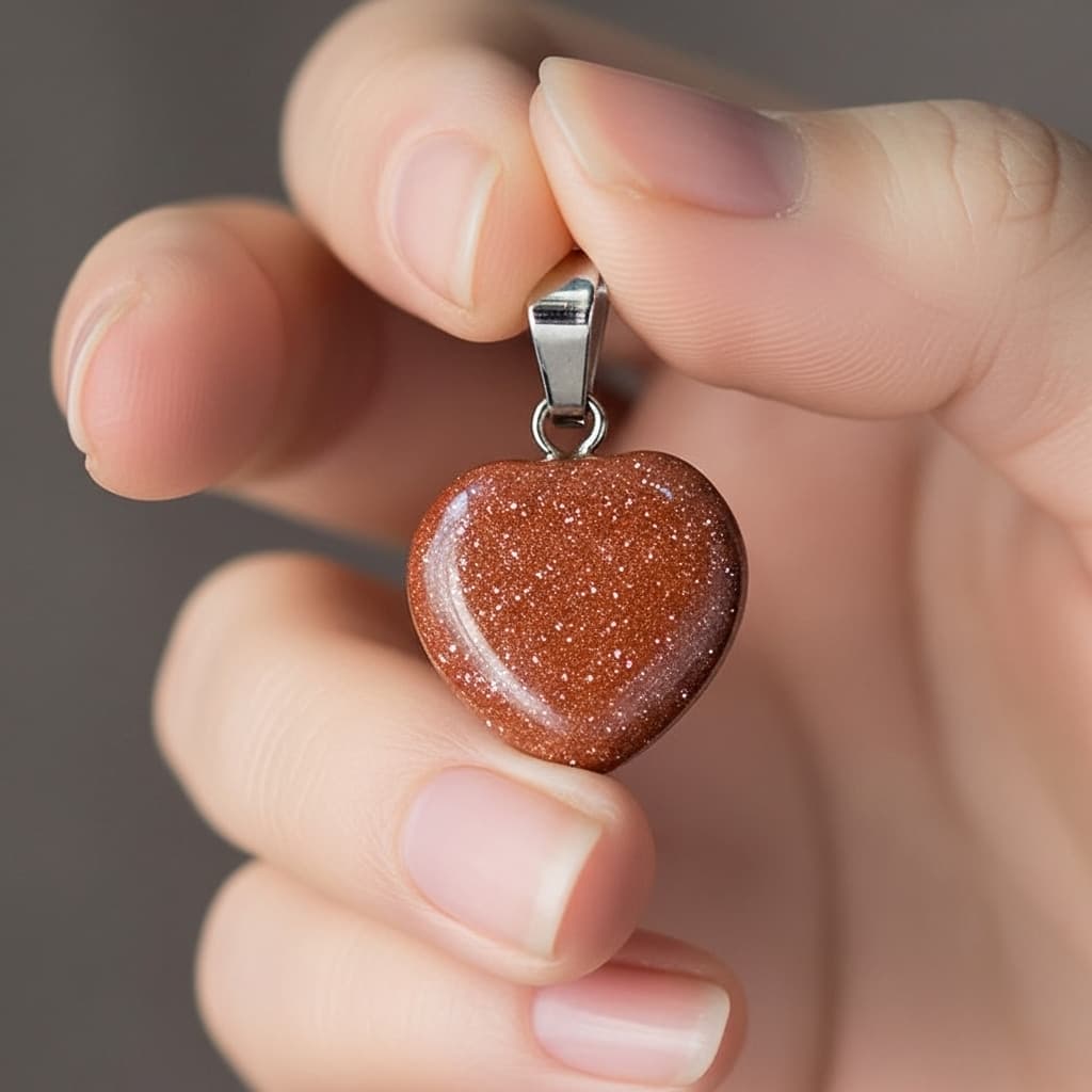 Gold Sandstone Pendant – Sparkling Natural Stone view 4