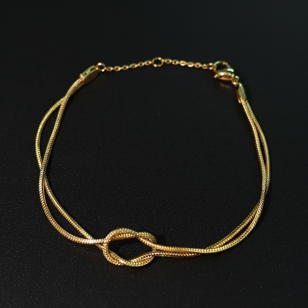 Gold Knot Bracelet – Elegant Stainless Steel Jewelry view 9