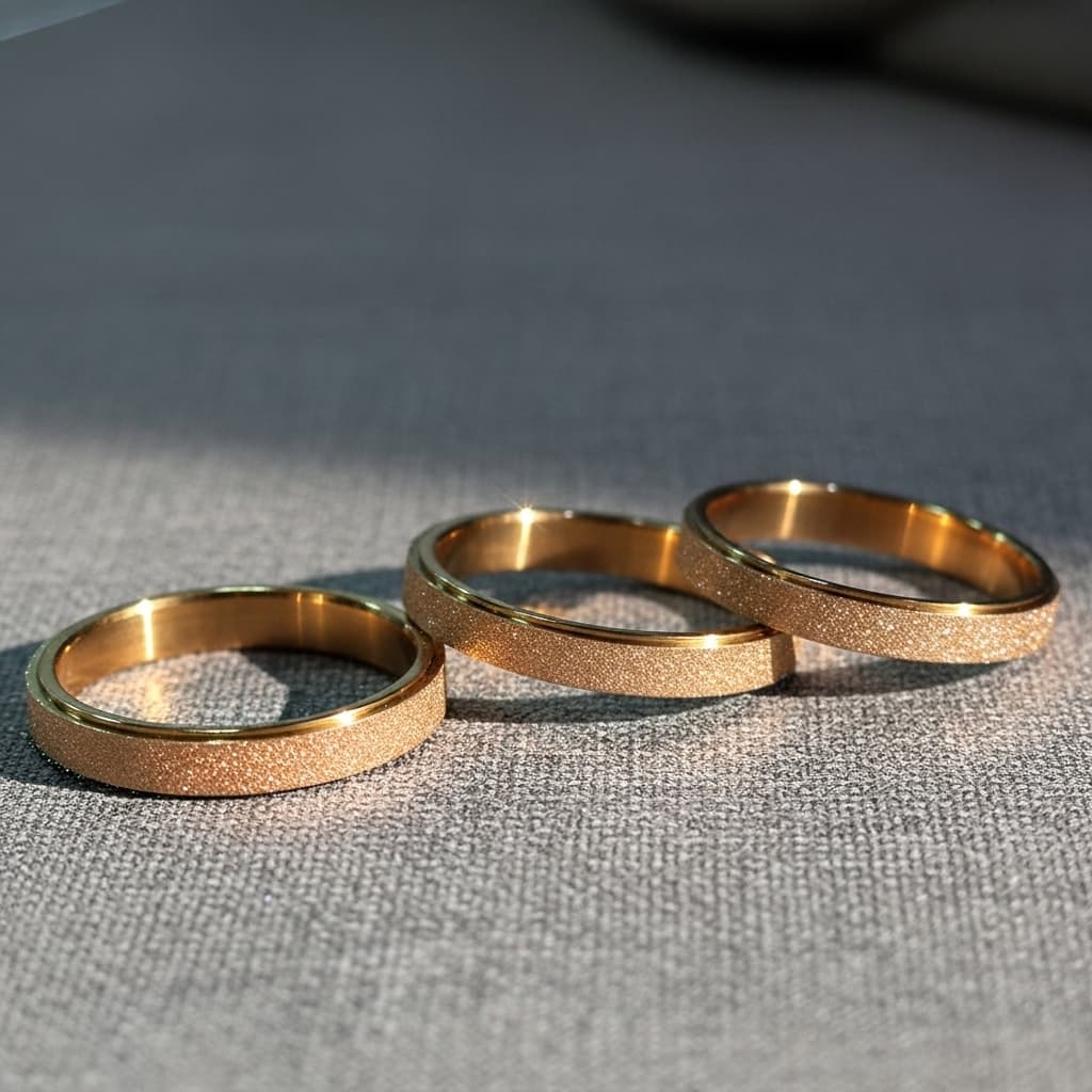 Rose Gold Sparkle Ring – Stainless Steel Luxury Band view 13