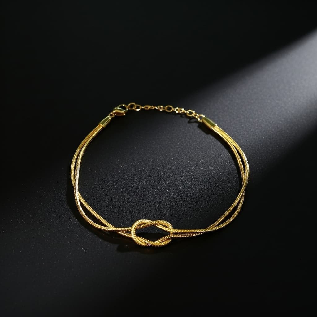 Gold Knot Bracelet – Elegant Stainless Steel Jewelry view 8