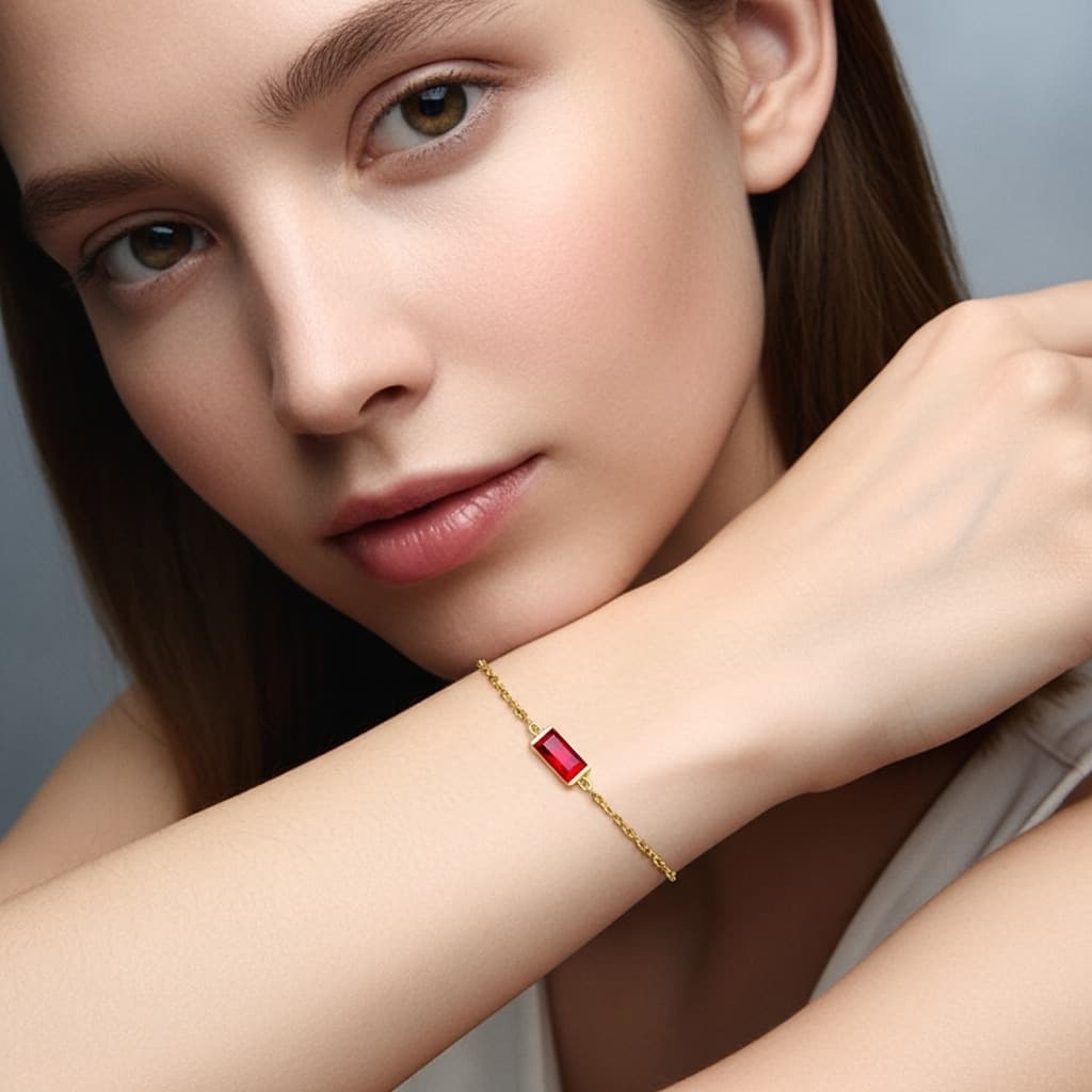 Volcano Bracelet – Fiery Red Stone Jewelry view 9