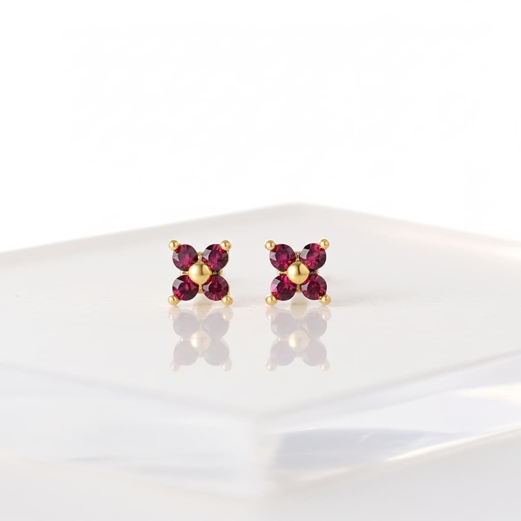 Ruby Stud Earrings – Passion & Elegance Jewelry