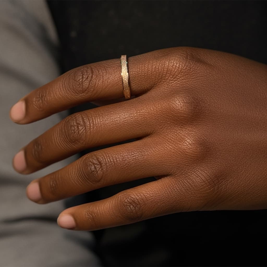 Rose Gold Sparkle Ring – Stainless Steel Luxury Band view 9