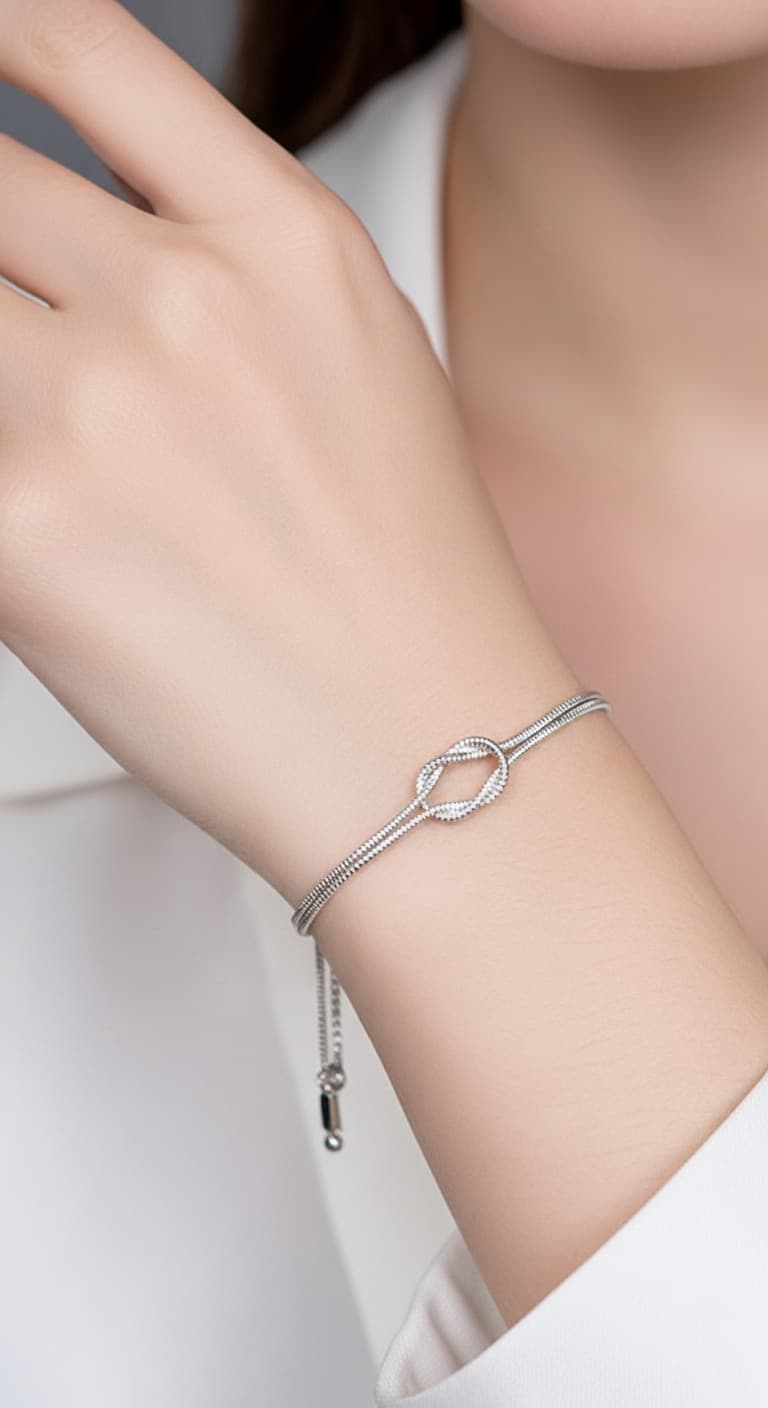 Silver Knot Bracelet – Timeless Symbol of Unity view 7