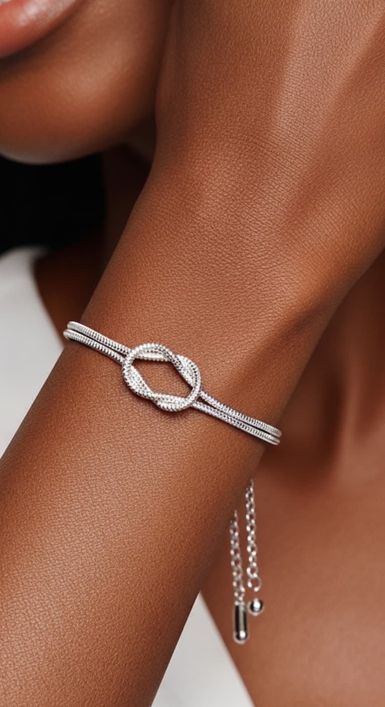 Silver Knot Bracelet – Timeless Symbol of Unity view 8