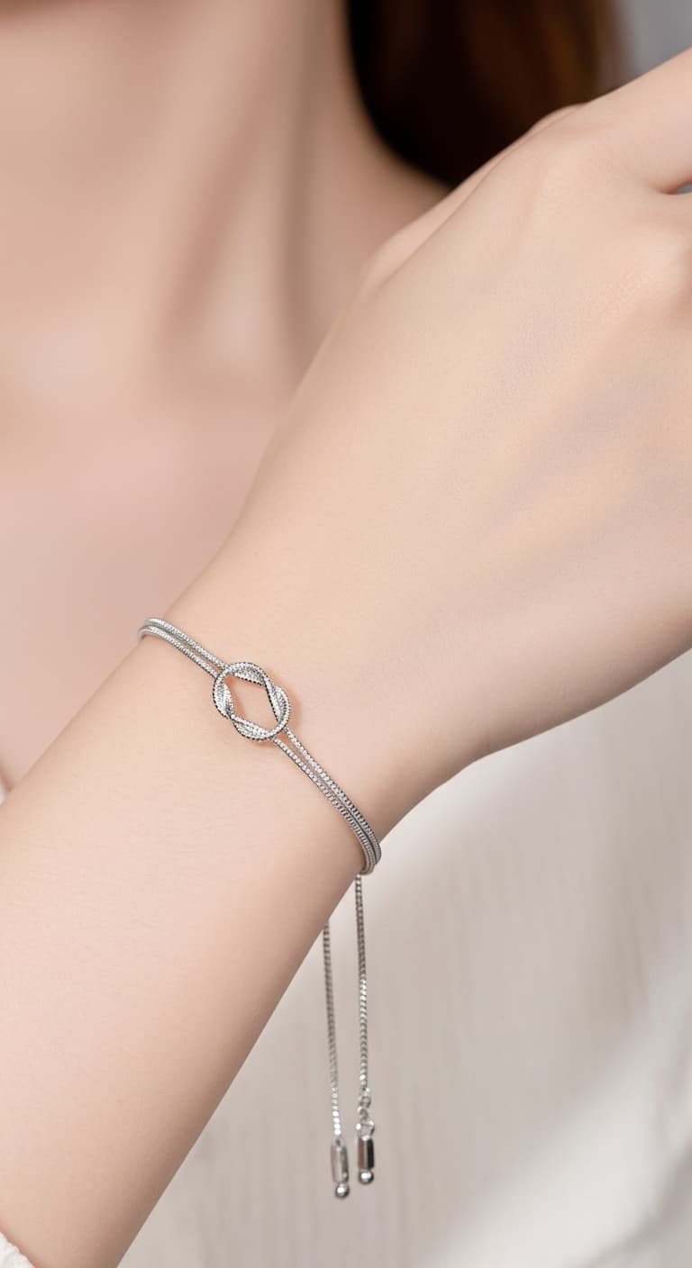 Silver Knot Bracelet – Timeless Symbol of Unity view 9