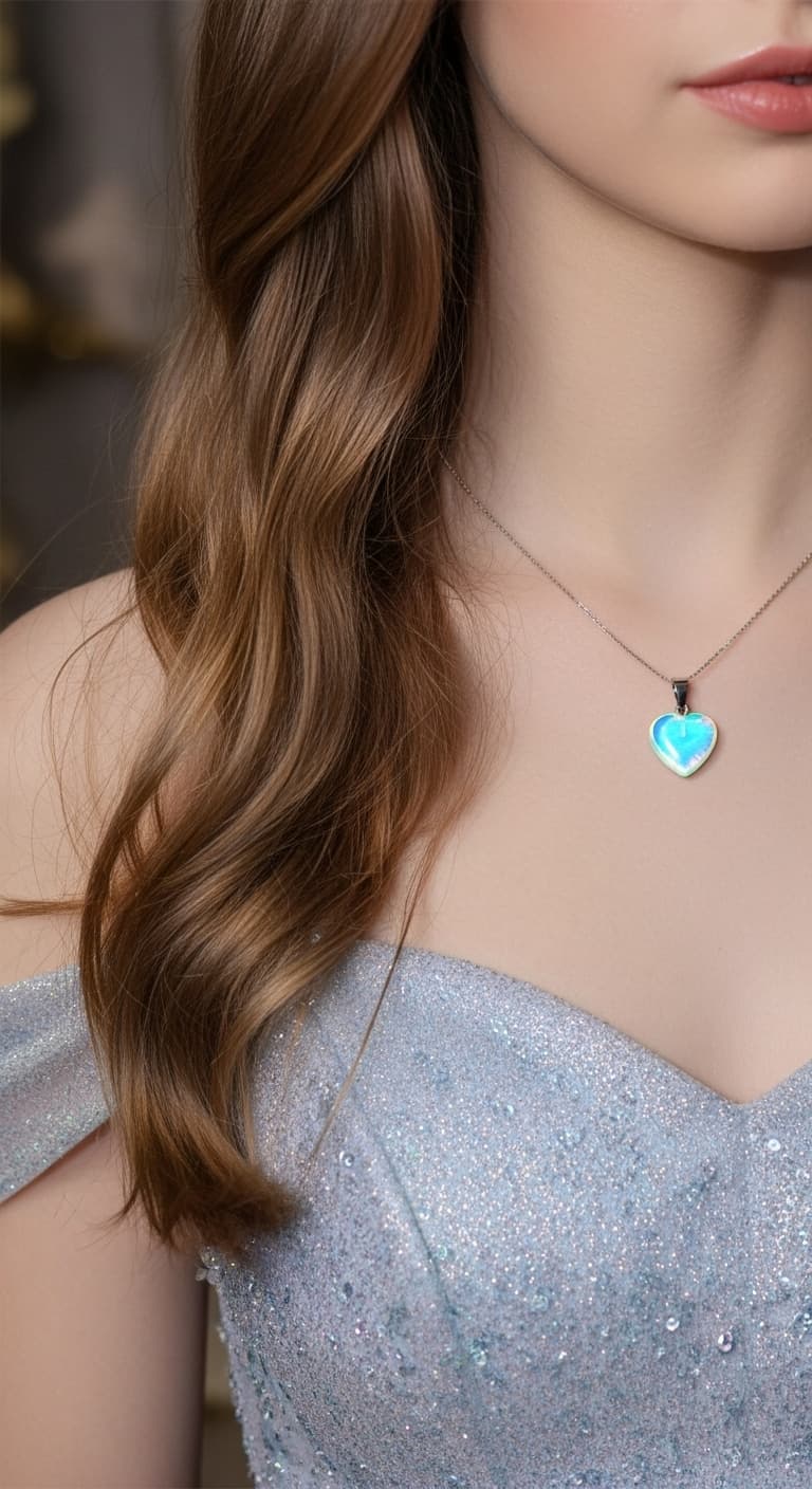 Opal Heart Necklace – Stone of Inspiration & Love view 5