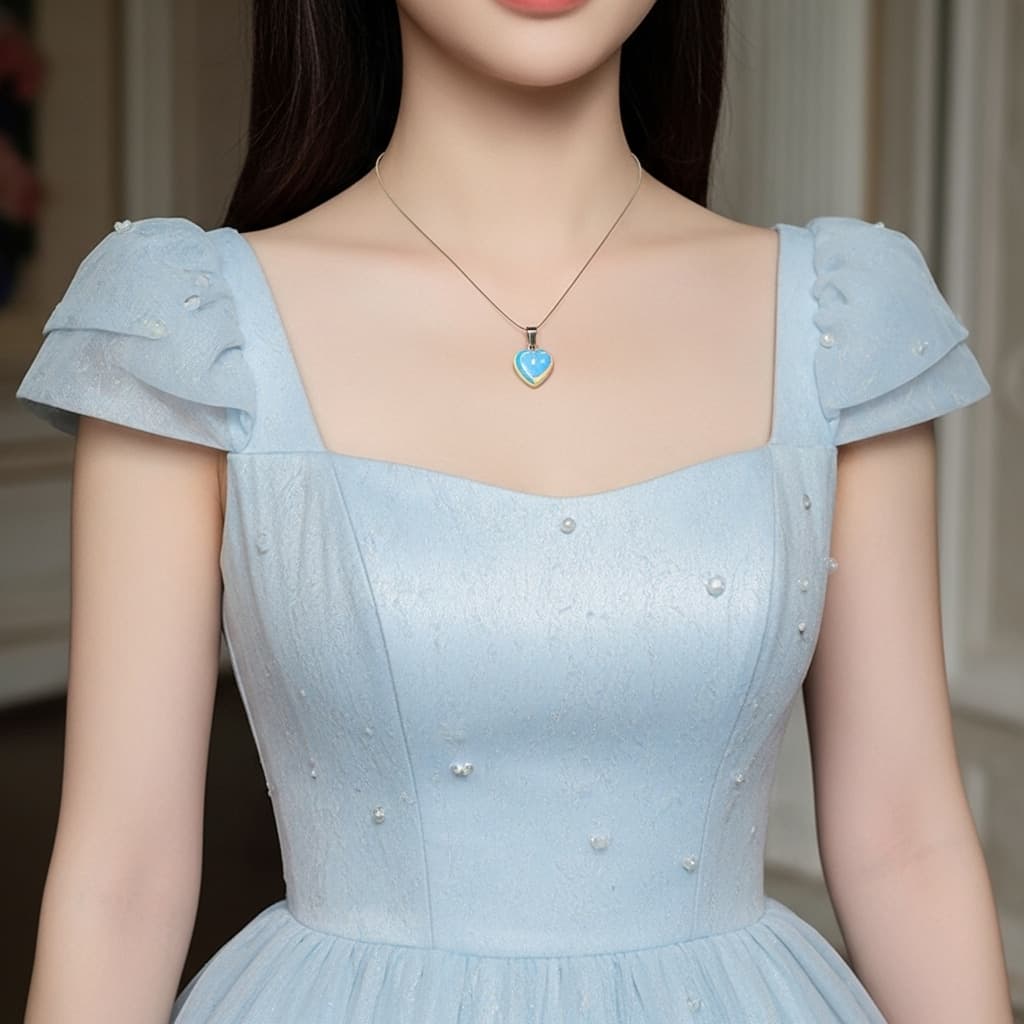 Opal Heart Necklace – Stone of Inspiration & Love view 11