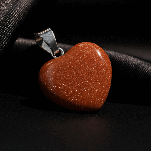 Gold Sandstone Pendant – Sparkling Natural Stone