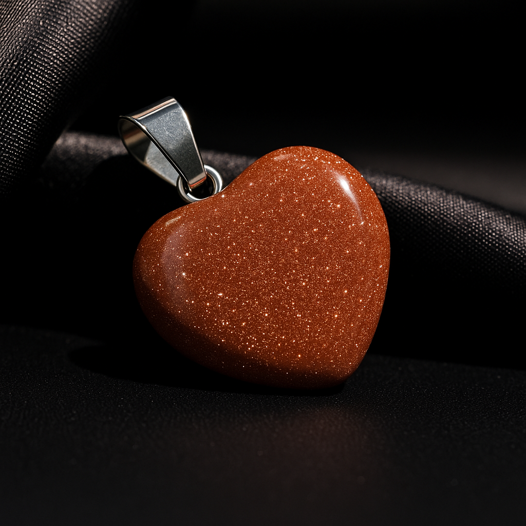 Gold Sandstone Pendant – Sparkling Natural Stone