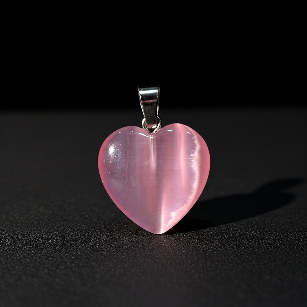 Pink Cat Eye Pendant – Romantic Natural Stone