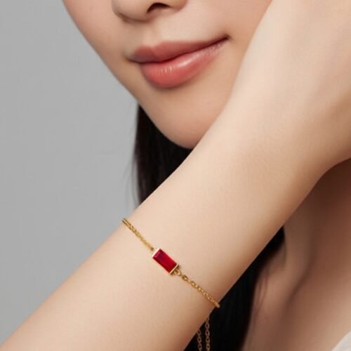 Volcano Bracelet – Fiery Red Stone Jewelry