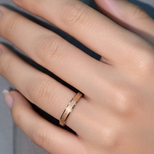 Rose Gold Sparkle Ring – Stainless Steel Luxury Band