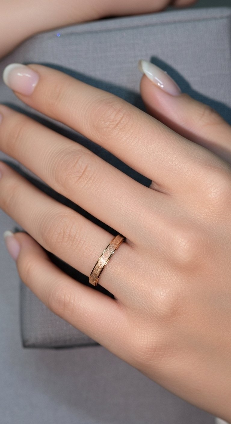 Rose Gold Sparkle Ring – Stainless Steel Luxury Band