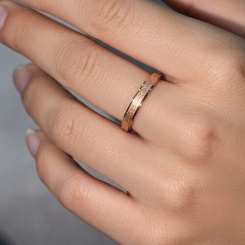 Rose Gold Sparkle Ring – Stainless Steel Luxury Band