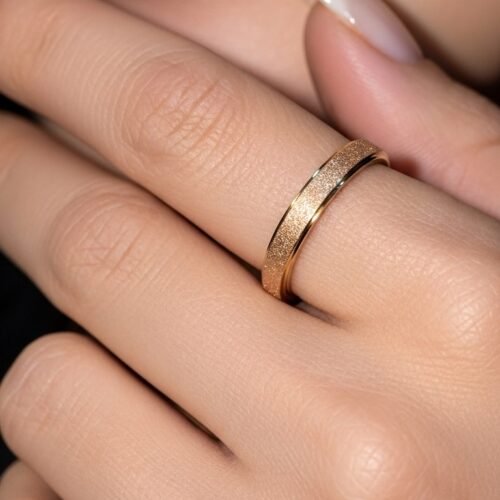 Rose Gold Sparkle Ring – Stainless Steel Luxury Band