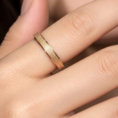 Rose Gold Sparkle Ring – Stainless Steel Luxury Band