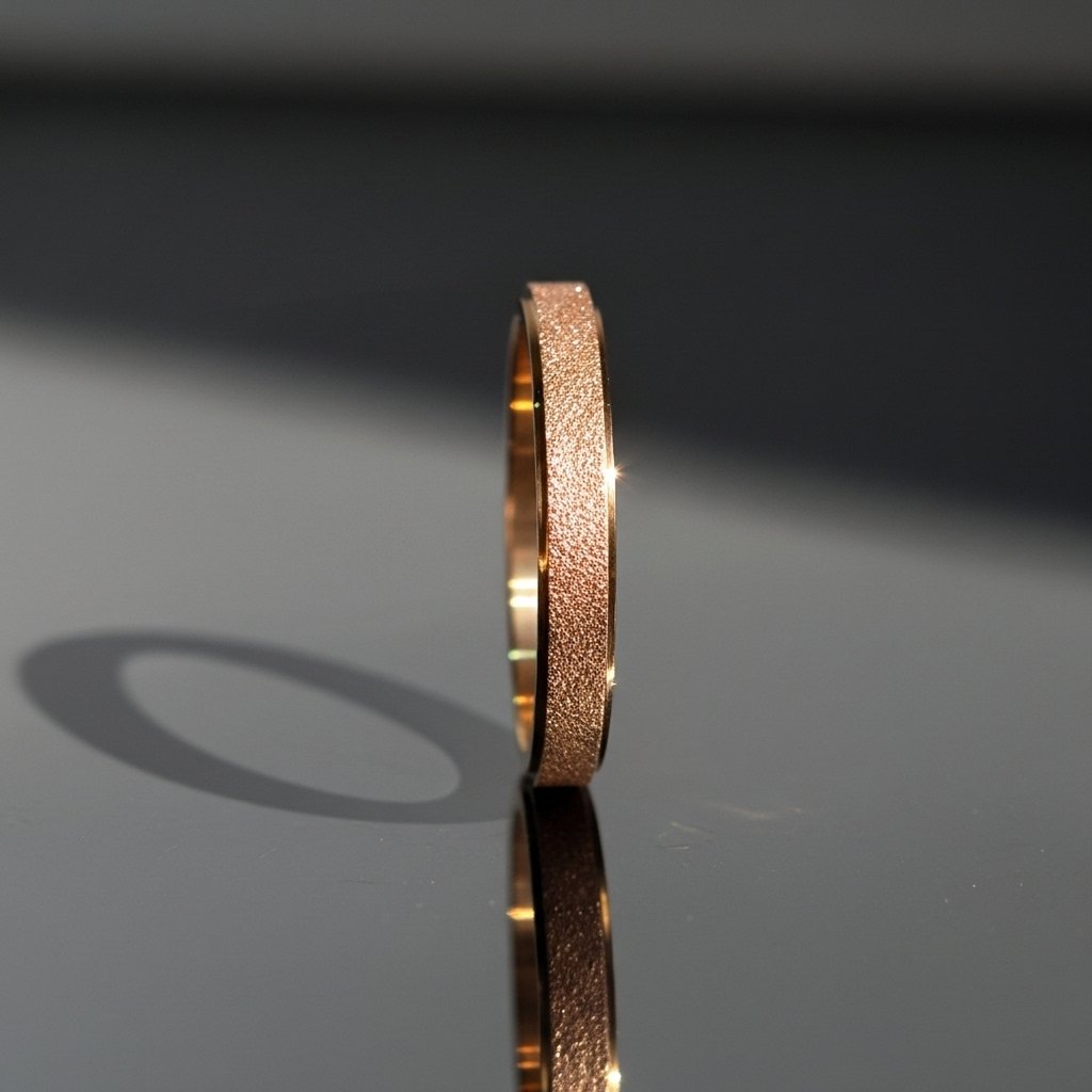 Rose Gold Sparkle Ring – Stainless Steel Luxury Band