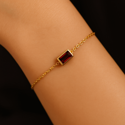 Volcano Bracelet – Fiery Red Stone Jewelry
