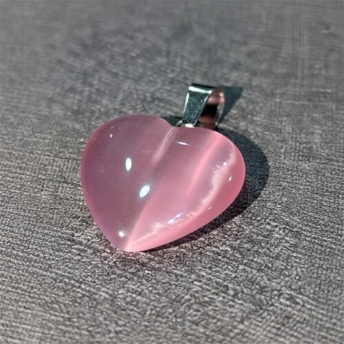 Pink Cat Eye Pendant – Romantic Natural Stone