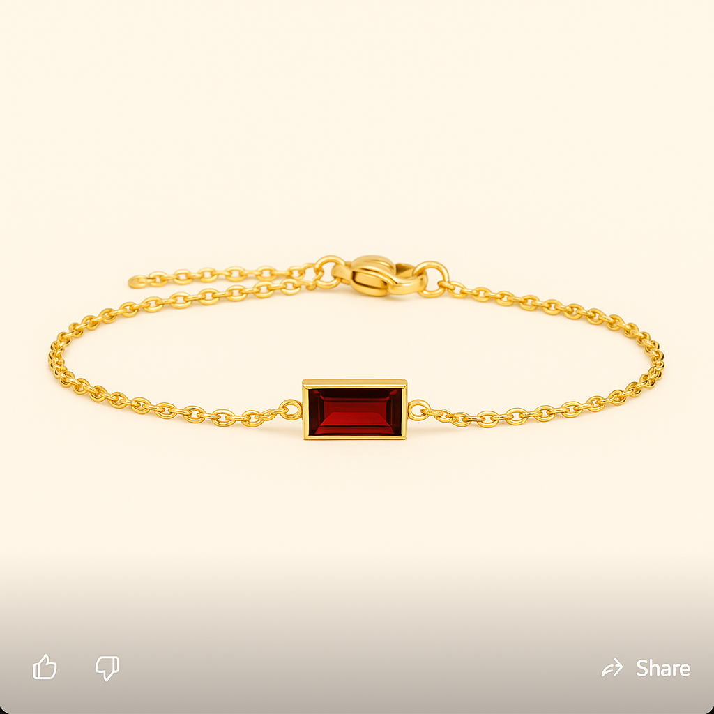 Volcano Bracelet – Fiery Red Stone Jewelry
