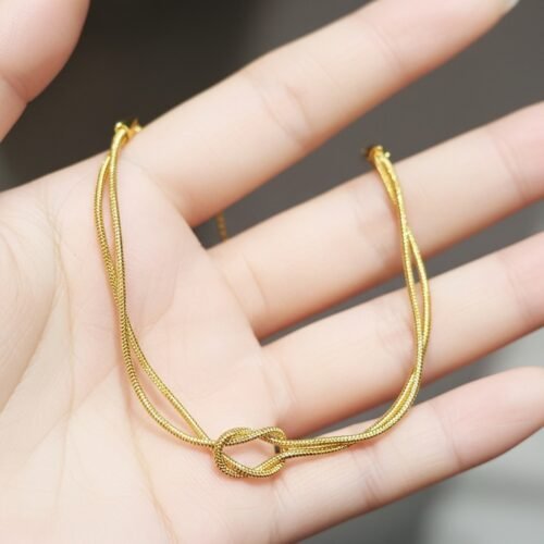 Gold Knot Bracelet – Elegant Stainless Steel Jewelry