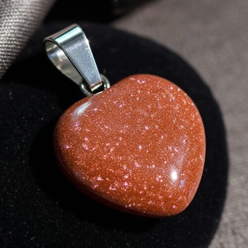 Gold Sandstone Pendant – Sparkling Natural Stone