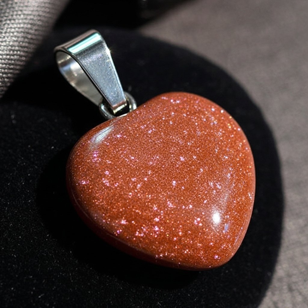 Gold Sandstone Pendant – Sparkling Natural Stone