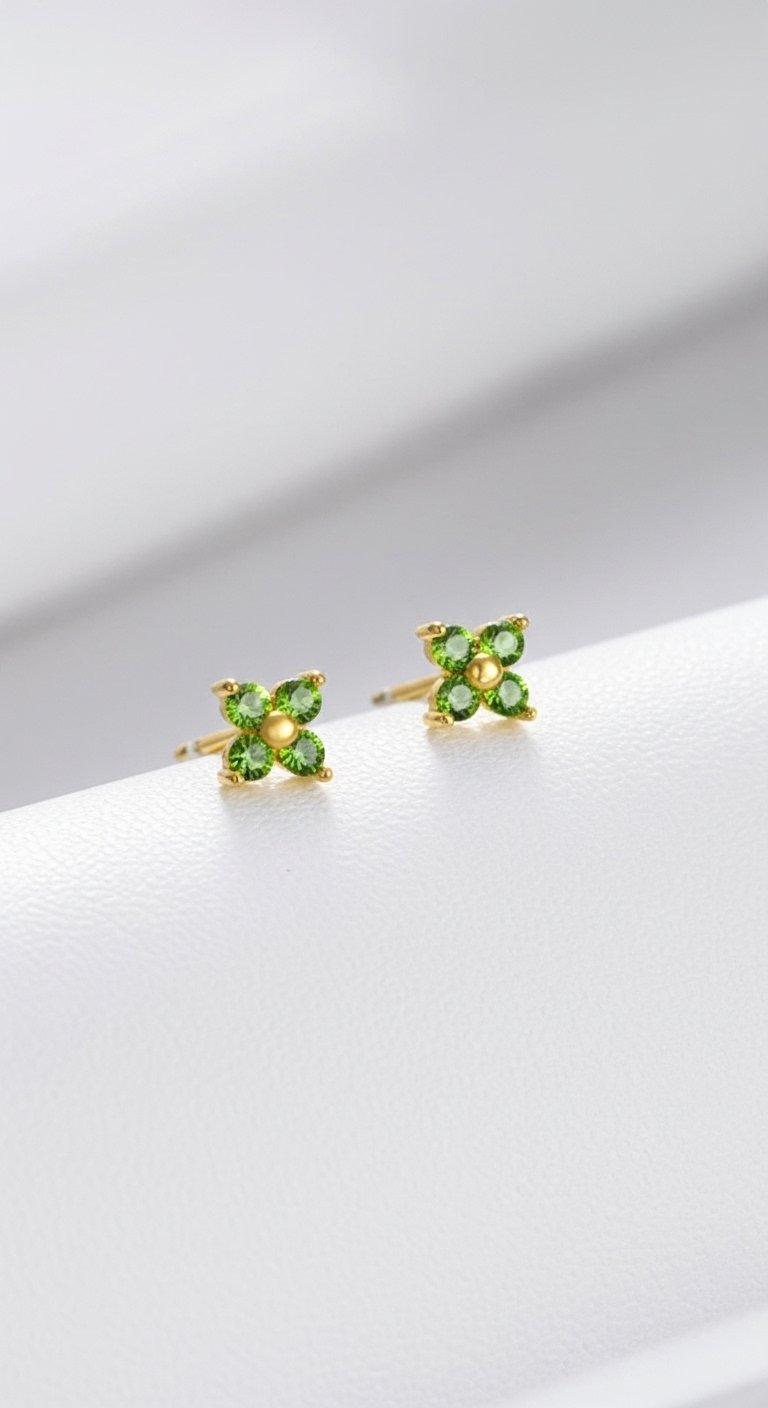Emerald Stud Earrings – Renewal & Elegance Jewelry