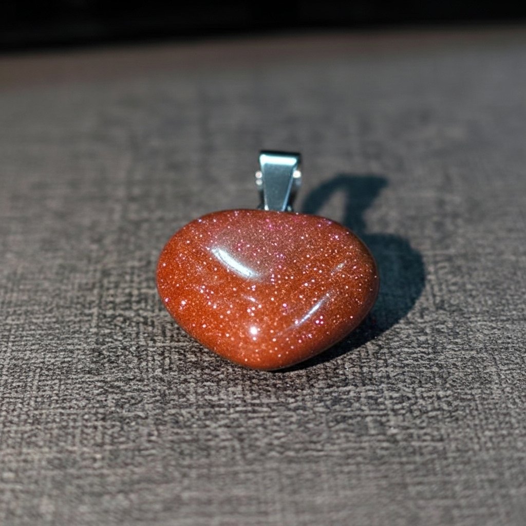 Gold Sandstone Pendant – Sparkling Natural Stone