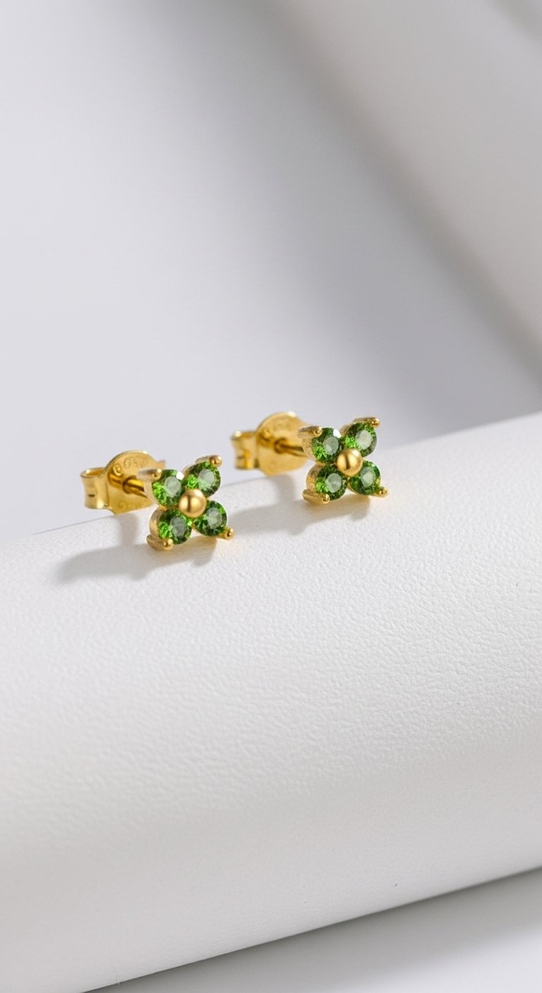 Emerald Stud Earrings – Renewal & Elegance Jewelry