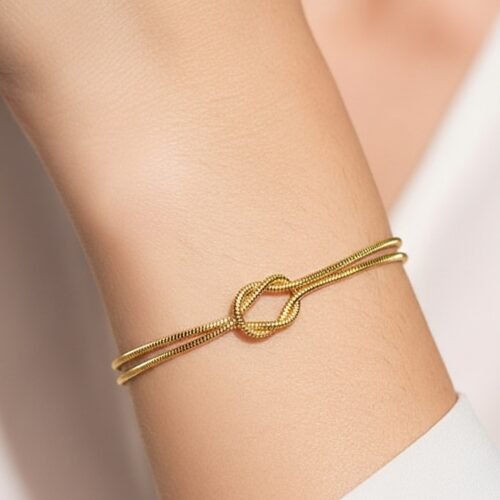 Gold Knot Bracelet – Elegant Stainless Steel Jewelry