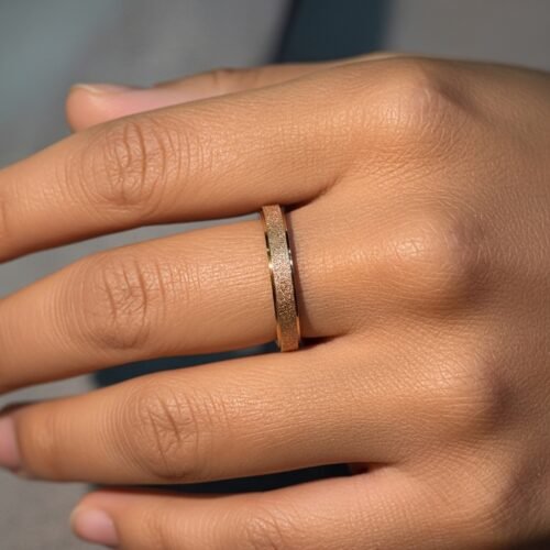 Rose Gold Sparkle Ring – Stainless Steel Luxury Band