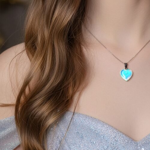 Opal Heart Necklace – Stone of Inspiration & Love