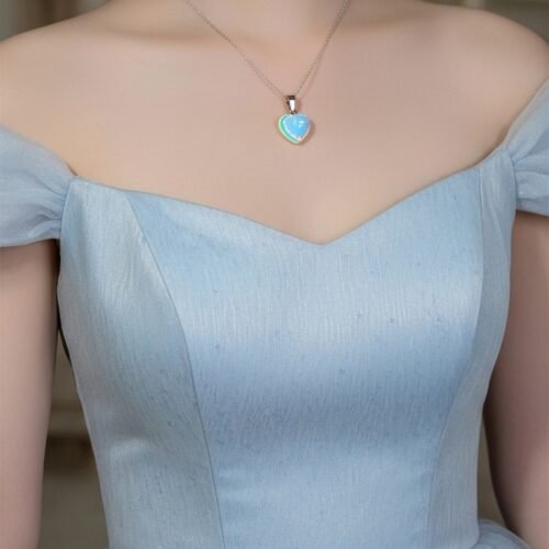 Opal Heart Necklace – Stone of Inspiration & Love
